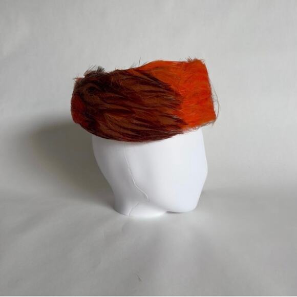 D’ORSAY DORSAY Vintage Feather Pillbox Statement Church Hat - Picture 2 of 8